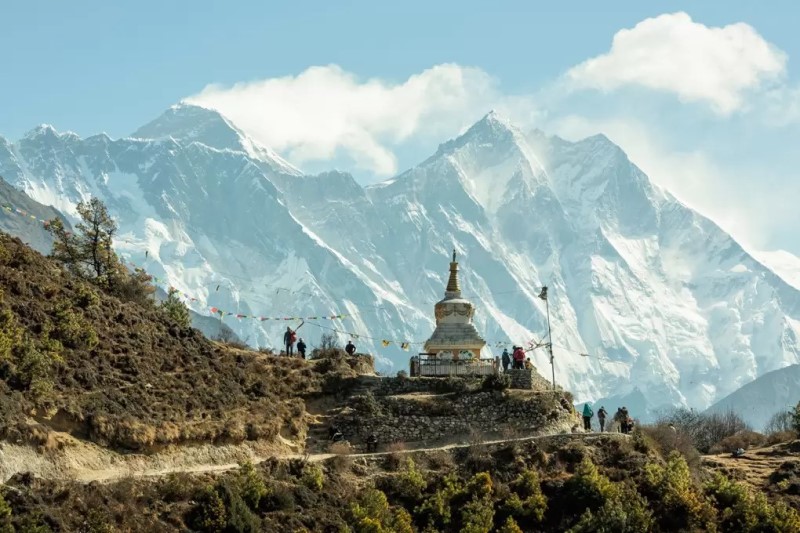 dãy Himalaya trải dài tại Nepal