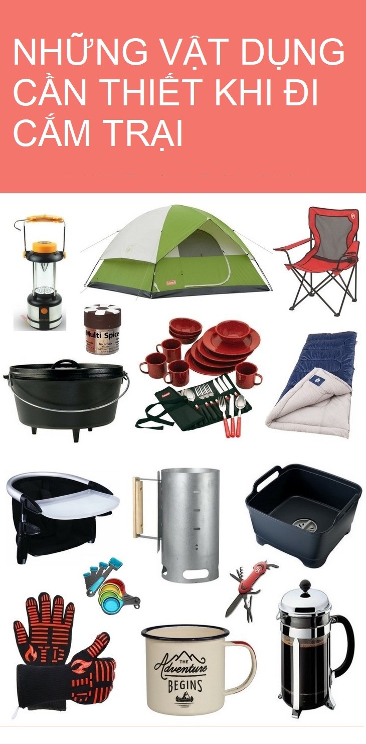 Danh sách những vật dụng cần thiết khi đi cắm trại
