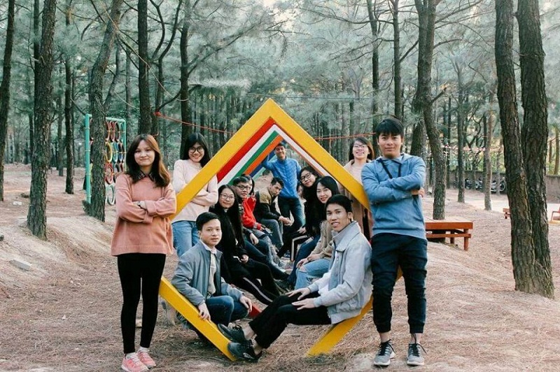Khu cắm trại Thiên Phú Lâm được nhiều bạn trẻ yêu thích