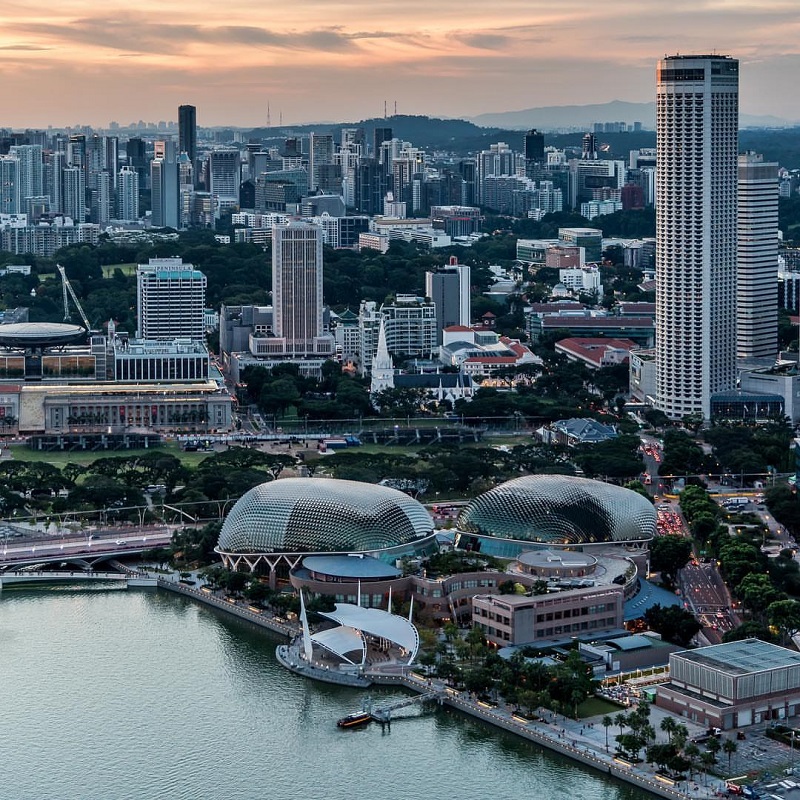 Những tòa nhà cao ốc tại thành phố Singapore