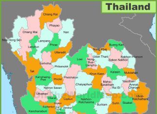Bản đồ du lịch Thái Lan 2019 bằng tiếng Việt cho du khách khi đi tự túc Bản đồ địa lý Thái Lan