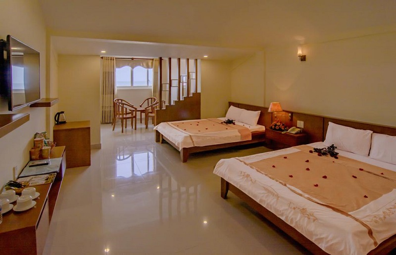 Không gian phòng ngủ của Resort Gió Biển Vũng Tàu