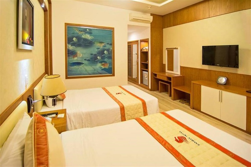 Không gian phòng ngủ ấm cúng của Sammy Hotel Vũng Tàu