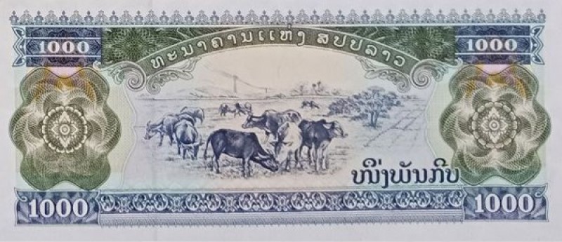 1000 Lak tiền Lào