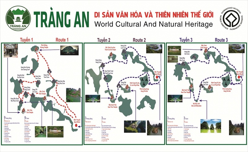 Bản đồ khu du lịch Tràng An Ninh Bình
