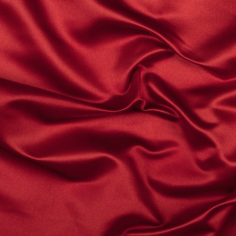 Vải lụa satin màu đỏ đun