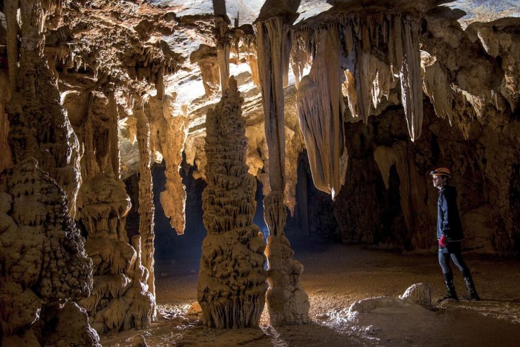 Những khối thạch nhũ san hô kỳ diệu khiến người xem không khỏi ngạc nhiên trong Sơng Oxalis, một trong những hang động đẹp nhất Tú Làn.