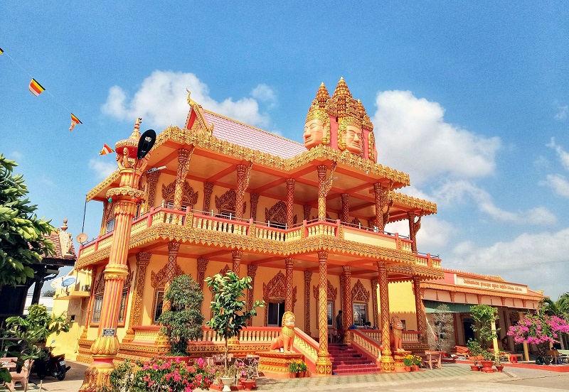 Chùa Xiêm Cán với kiến trúc Khmer nổi bật, độc đáo
