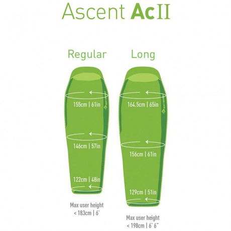 Túi ngủ du lịch xếp gọn Sea to Summit Ascent AcII STMAC211 M & L