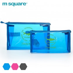 Túi đựng mỹ phẩm trong suốt Msquare Candy Bag S L Blue
