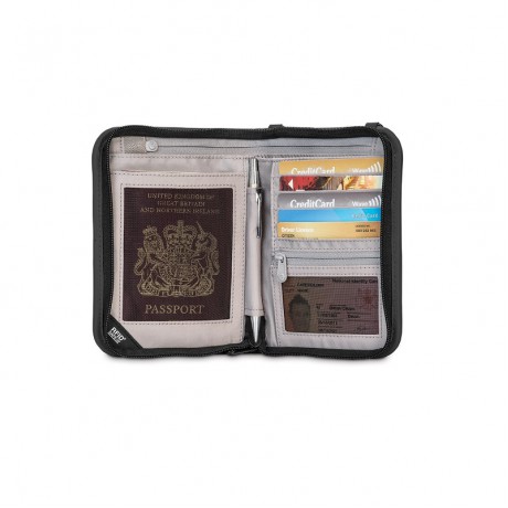 Pacsafe ví passport chống trộm RFIDsafe V150 Compact Organiser Black