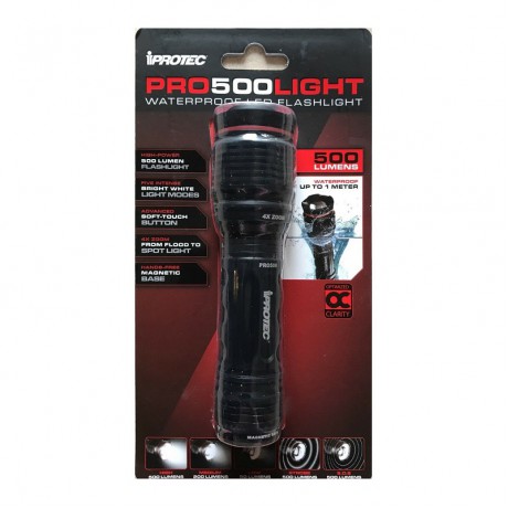 Đèn pin chống nước siêu sáng Iprotec Pro 500 Light Led Torch