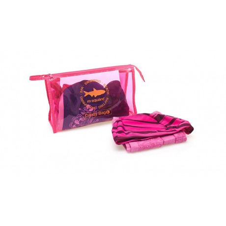Túi nhựa trong suốt đựng mỹ phẩm Msquare Candy Bag S L Pink