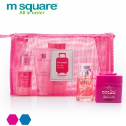 Túi nhỏ đựng mỹ phẩm lưới Msquare Go Simple Pink