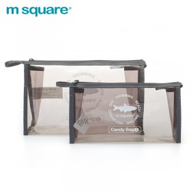 Túi nhựa trong suốt đựng mỹ phẩm Msquare Candy Bag S L Grey