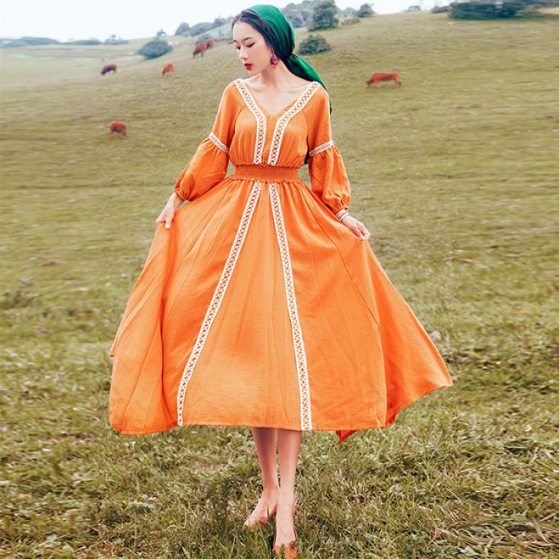 Váy bohemian BHM05 Orange