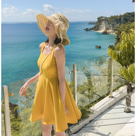 Váy xòe đi biển VXE01 Yellow
