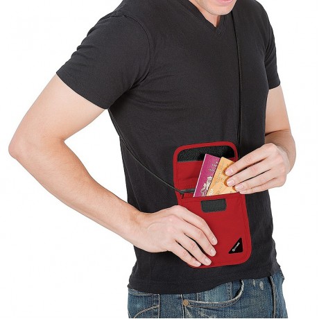 Túi đựng hộ chiếu chống trộm Pacsafe X75 RFID Blocking Red