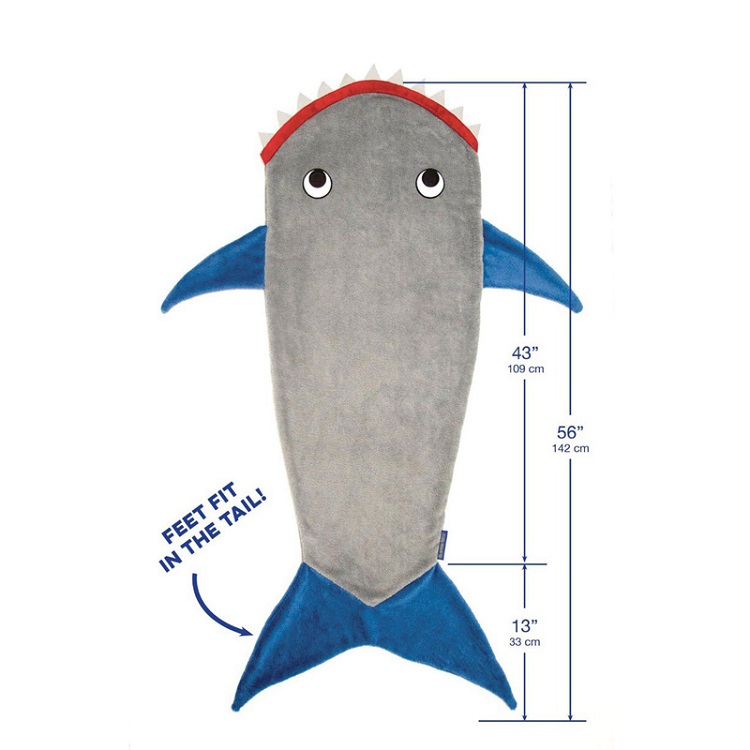 Túi ngủ hình thú Shark Velvet Flannel